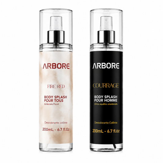 Kit Body Splash Fire Red + Courrage 200Ml
