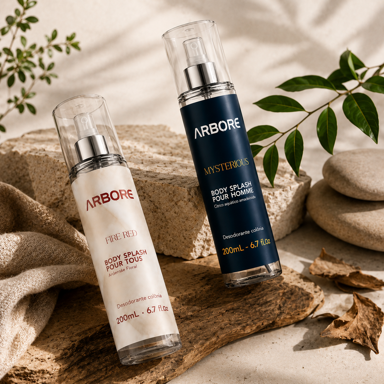 Kit Body Splash Mysterius + Fire Red 200 Ml