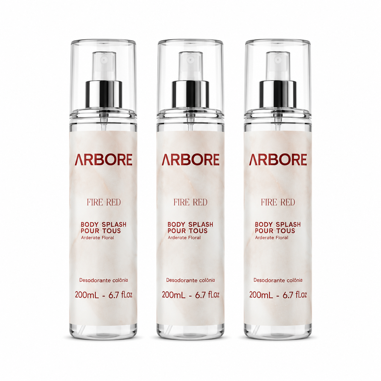 Kit Triplo Body Splash Fire Red 200ml