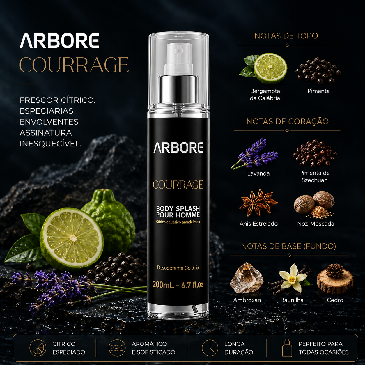 Body Splash Courrrage 200ml