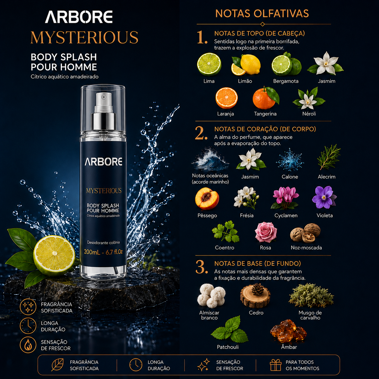 Body Splash Mysterius 200ml