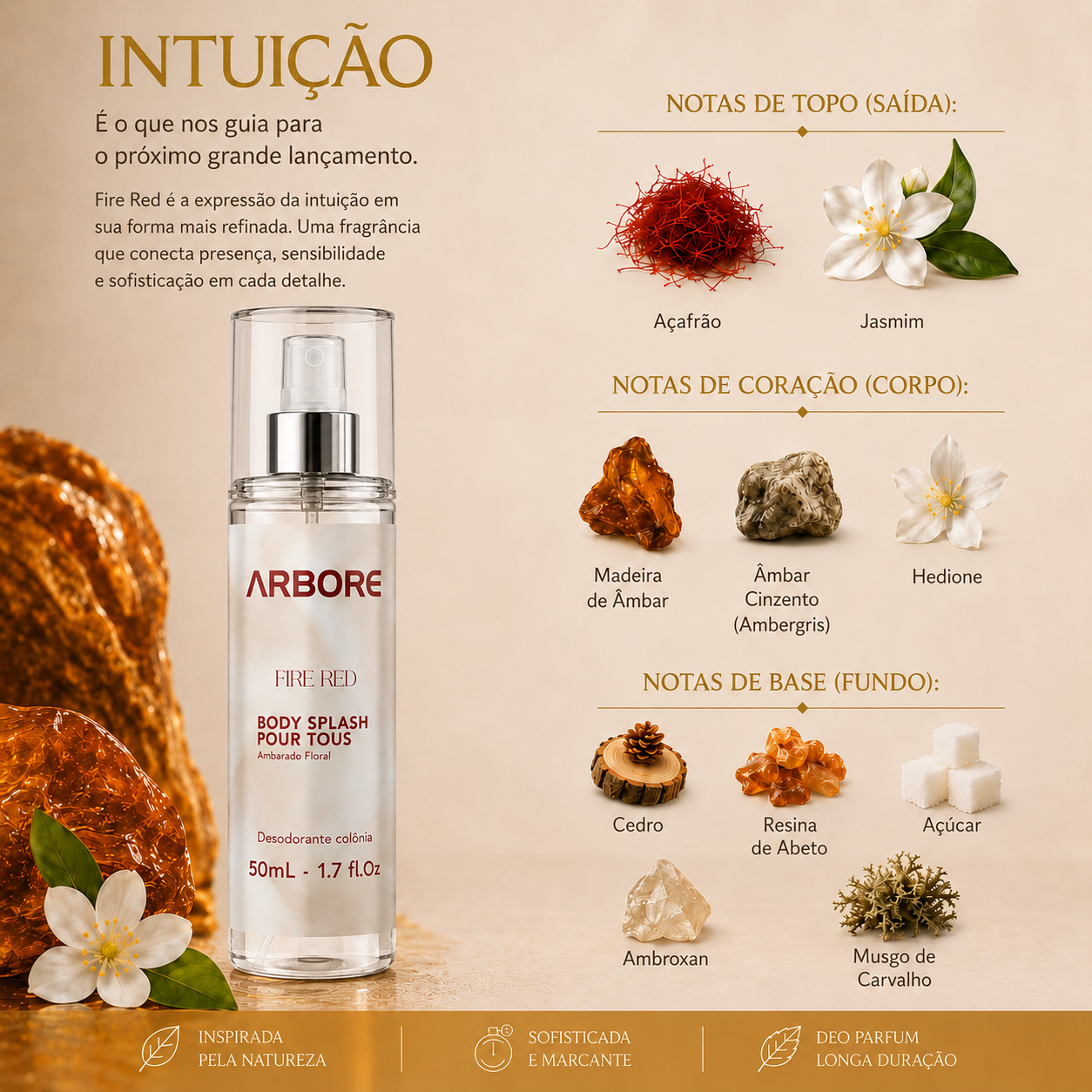 Kit Triplo Body Splash Fire Red 200ml