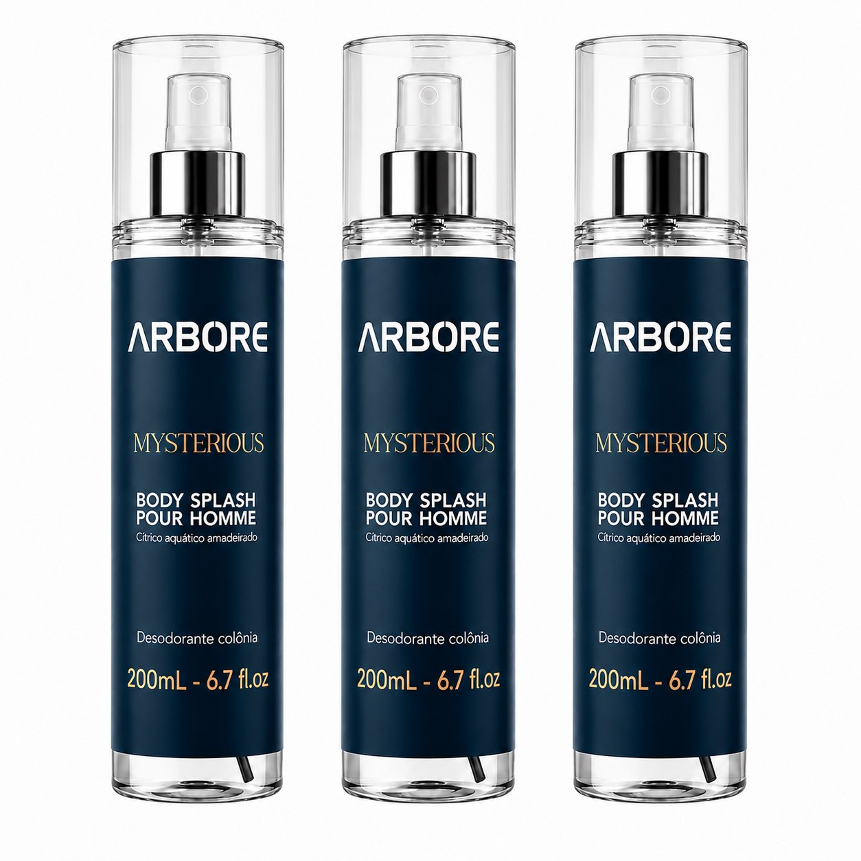 Kit Triplo Body Splash Mysterius 200ml