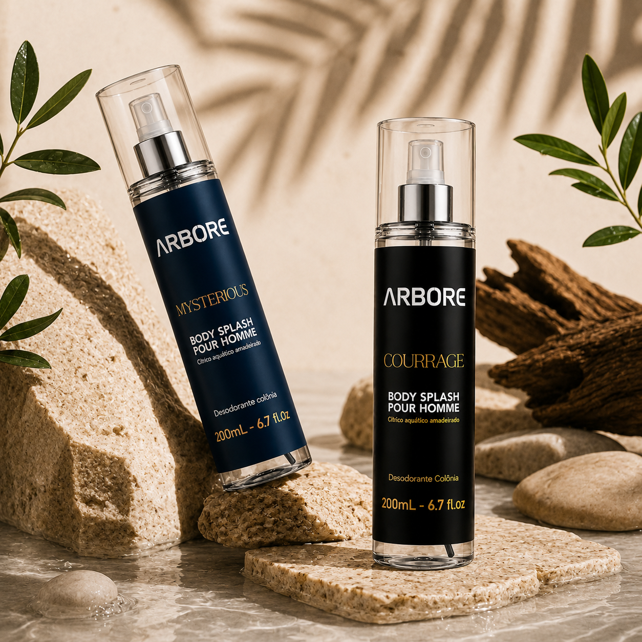 Kit Body Splash Mysterius + Courrage 200Ml